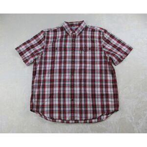 Carhartt Shirt Mens Extra Large Red Plaid Button Up Relaxed Fit Casual